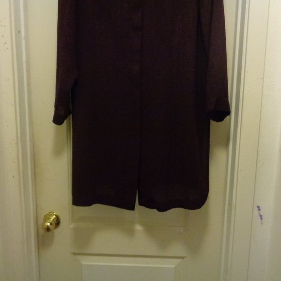 TRENDING CLASSIC GIRL RICH GIRL CHOCOLATE BROWN CREPEY COAT DRESS,JACKET 14/16 - Picture 5 of 9